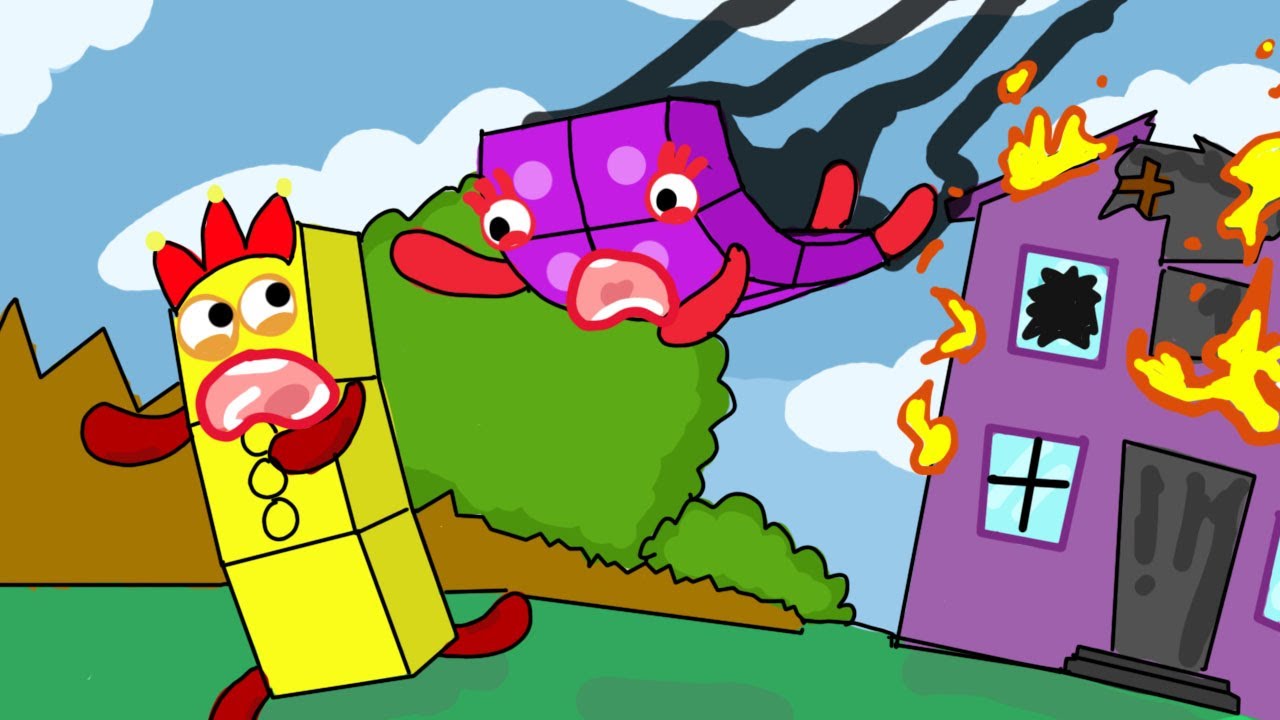 No, Numberblocks 6's house exploded and burned l Numberblocks fanmade ...