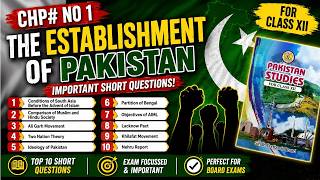 The Establishment of Pakistan || PSt Class XII || Chapter 1 || Important Short Questions for Boar... screenshot 4