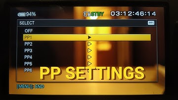 Sony nx100 PP settings, Picture Profile Settings, PP Set