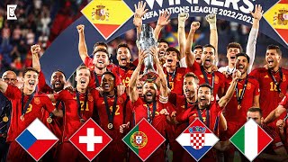 طريق إسبانيا للفوز بدوري الأمم الأوروبية 2023 🔥 ● جنون المعلقين