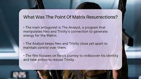 What Was The Point Of Matrix Resurrections? - The Action Reel