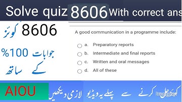 solved quiz(8606) with correct answers