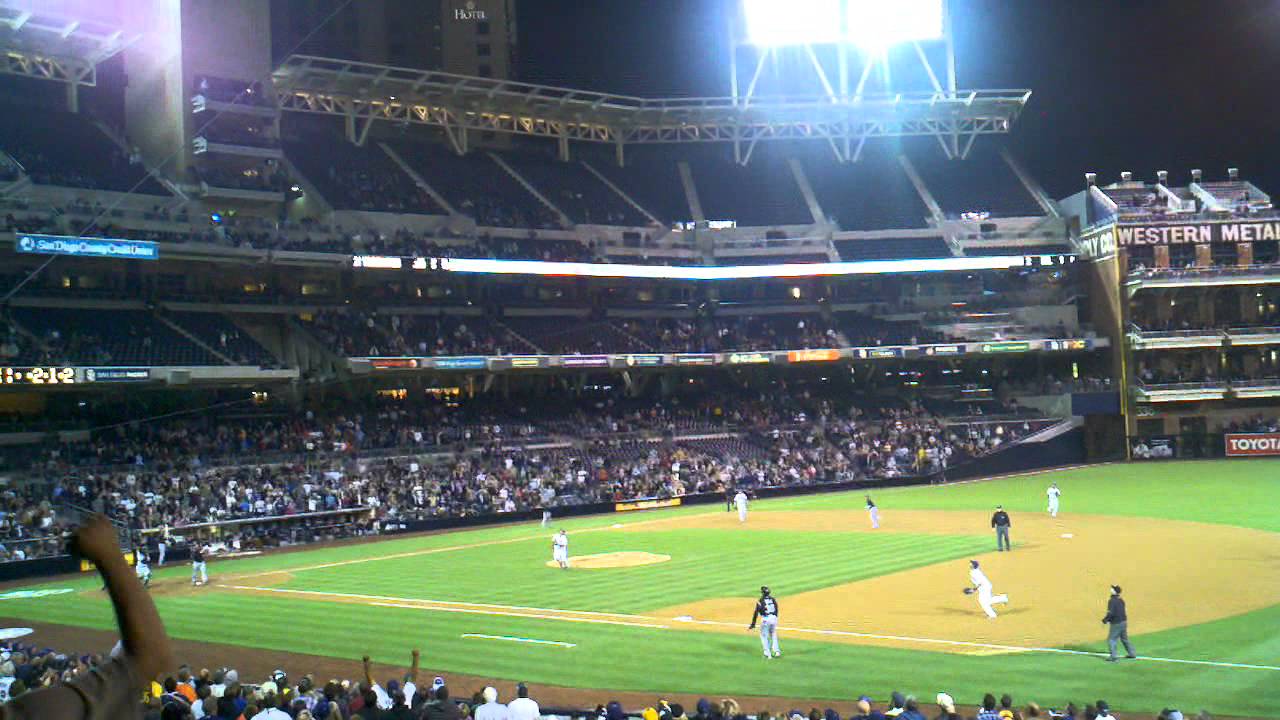 Game winning out at San Diego Padres game YouTube