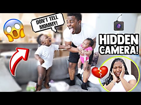 HIDDEN CAMERA ON DADDY WITH 2 KIDS UNDER 2 ! **MUST WATCH**