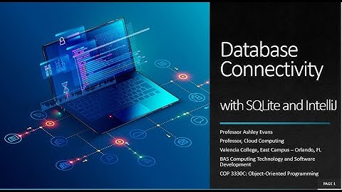 [COP 3330C - Object Oriented Programming] Database Connectivity with SQLite and IntelliJ