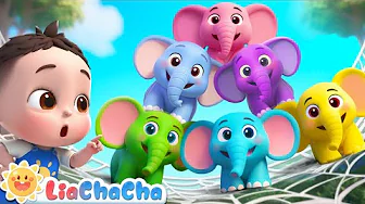 One Elephant Went Out To Play | Learn Numbers Song | Nursery Rhymes & Kids Songs | LiaChaCha