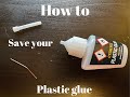 How to clear a clog in plastic glue