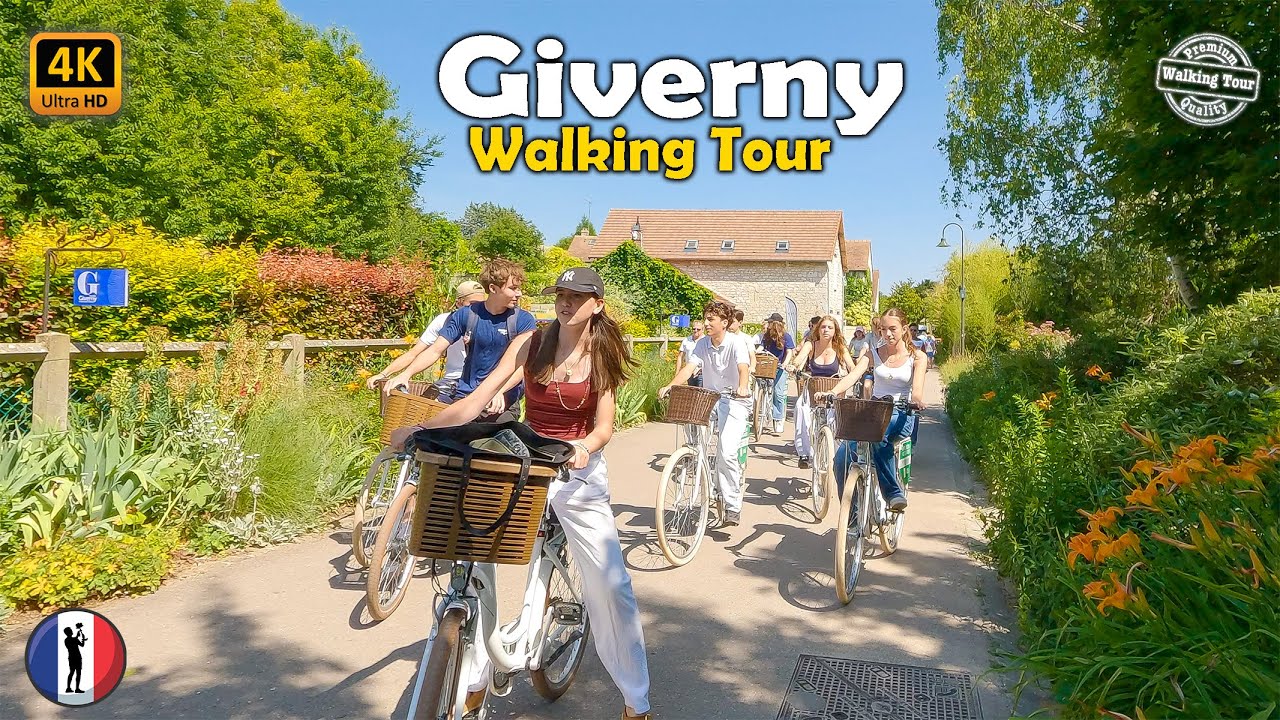 🇫🇷 GIVERNY France - Claude Monet Beautiful Village, House and Gardens - Walking Tour 4k60fps