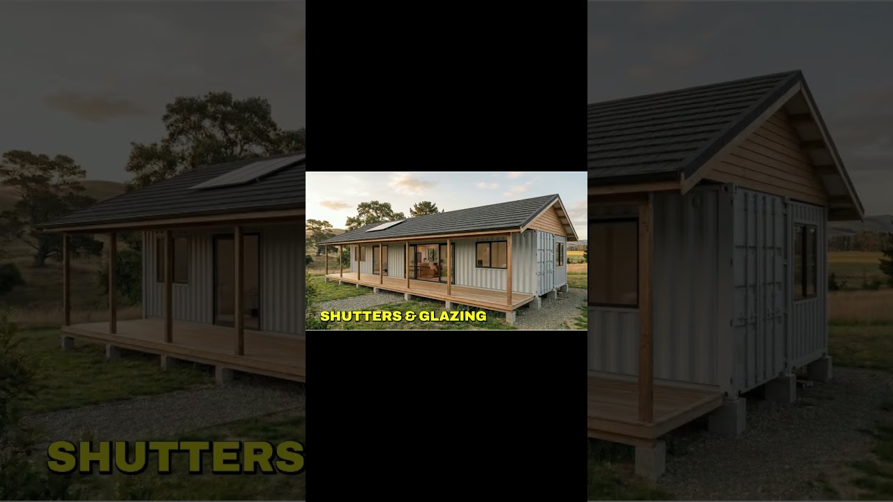 Shipping container home construction time-lapse that's actually impressive #shorts #diy