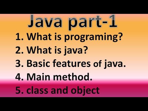 #java Introduction,features, #WORA,class Part - 1, #coding #programming ...