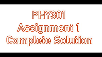 PHY301 Assignment1 Complete solution with detail