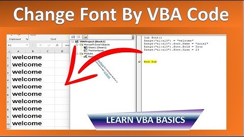 How to use Font By VBA |how to change font size in vba |how to use rgb|vba code to set font color