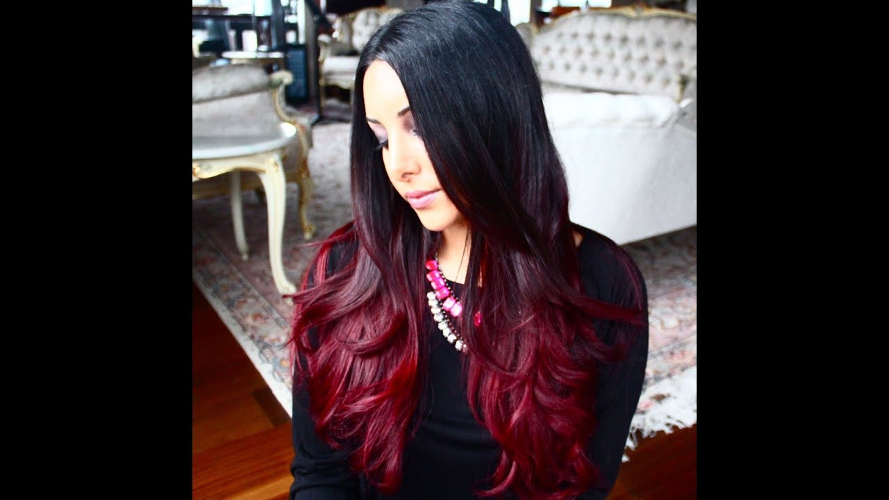 How I Dyed My Hair Ombre Red Youtube