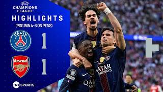 PSG vs Arsenal 1-1 (Penalties 4-3) English Commentary UCL Final Extended