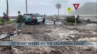 Giant waves hit the California Coast