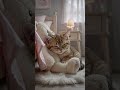 Tiny kitten + teddy bear = pure happiness 🧸💤