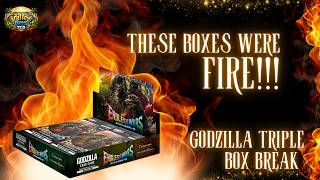 Pulling some GOLD! These boxes were fire! Godzilla Card Game box break.