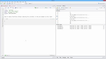 How to Remove Functions Without Removing Variables in Environment in R. [HD]