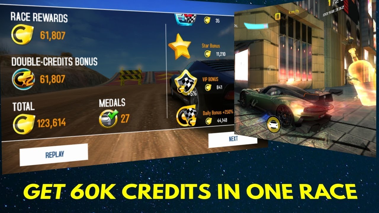 Asphalt 8 Farming credits