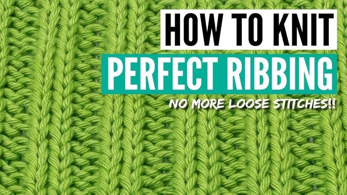 How to Knit: SINGLE RIBBING  1x1 Rib Stitch Knitting Pattern