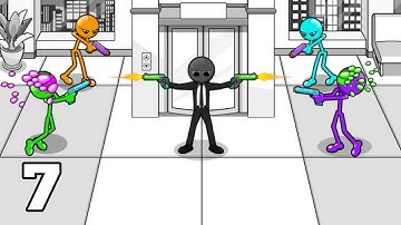 Gun Fu : Stickman 3 Gameplay Walkthrough Part 7 The Tower/Classics Mode levels 42-45 (Android, iOS)