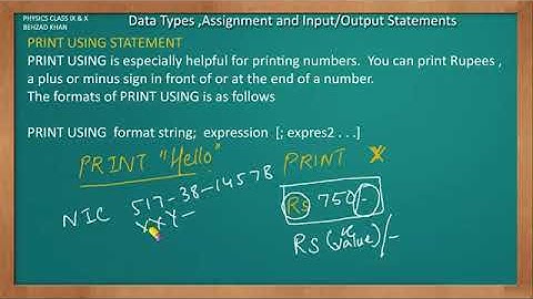 PRINT & PRINT USING Statement In GW BASIC