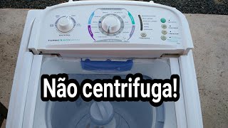 O que acontece quando a máquina de lavar não centrifuga?