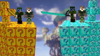 ILHA DA FORTUNA vs ILHA DO DIAMANTE l MINECRAFT ILHA DO LUCKY BLOCK