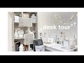 ☁️ organizing my stationery + desk tour (aesthetic and minimal set-up)✨