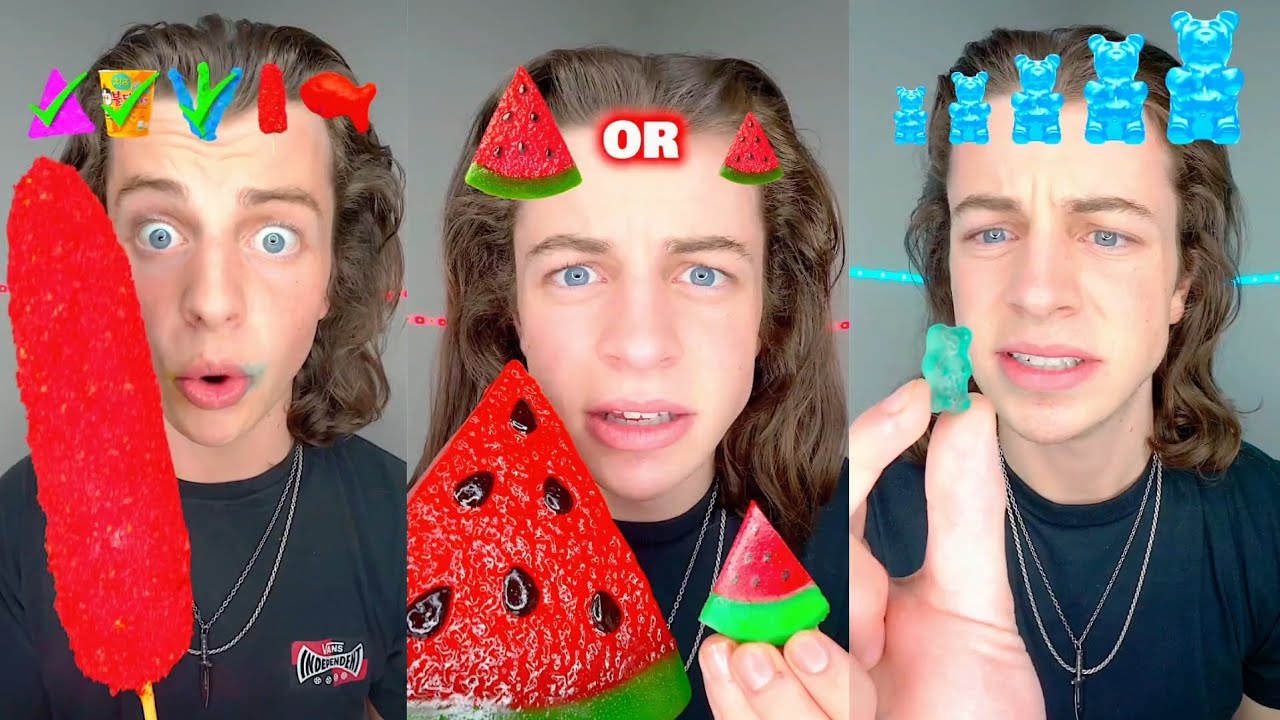 Giant Candy Mukbang ASMR | Colorful Gummy Worms & Sour Treats ...