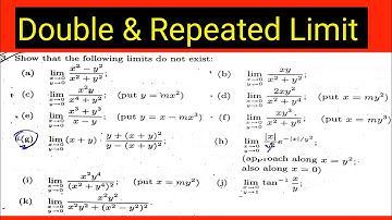 Definition of Double limit and repeated limit, Solution of Maity And Ghosh book exercise