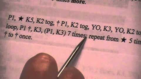 Reading Knit Instructions Part 1