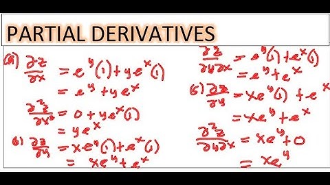 Partial Derivatives