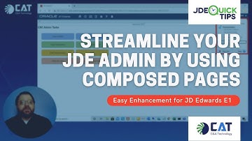 JDE Quick Tips – Streamline your JDE Admin by using Composed Pages