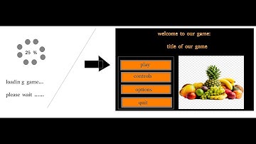 scratch tutorial 17 : loading game sprite and game menu sprite with buttons sprites