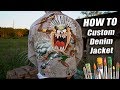 How To Custom Paint Denim Jackets! Taz x Wild West Tutorial | DIY