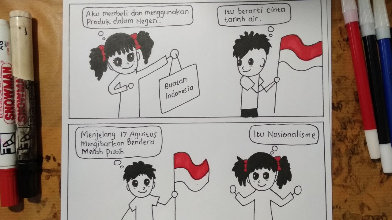 Cara Menggambar  Ilustrasi Komik  Tema Nasionalisme YouTube