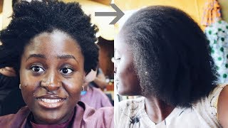 First Natural Hair Salon Experience 4c Wash Blow Out And Trim