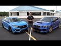 Is the 2020 Honda Civic Type R a BETTER performance car than a Subaru WRX STI Type RA?