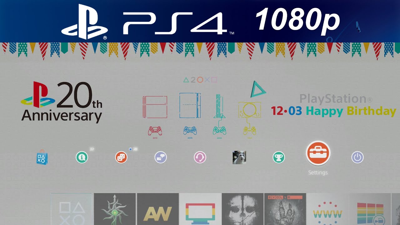 20th Anniversary Playstation 1 Dynamic Theme [1080p HD PS4] - YouTube