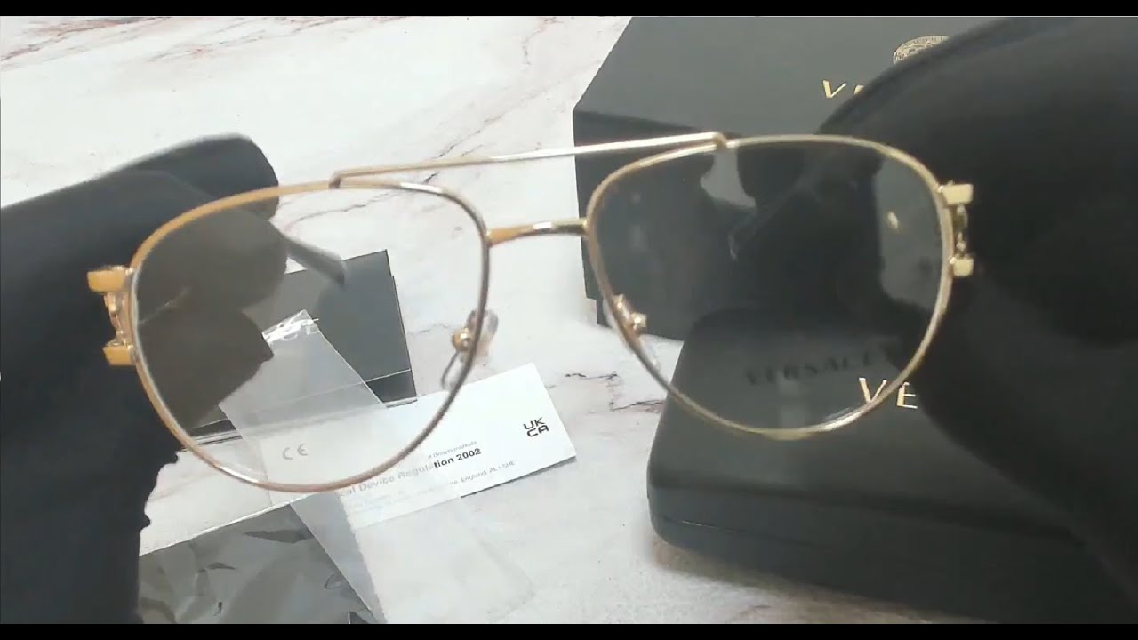 Versace VE1285 Eyeglasses 1002 Gold