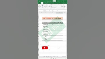 Left & Right Formula in excel #excel #microsoft #viralshort #viralvideo #ytshorts #short