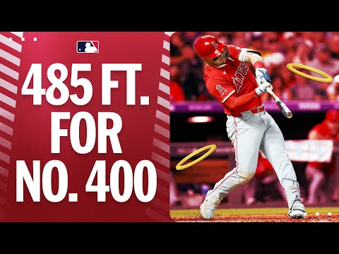 MIKE TROUT HITS HIS 400TH CAREER HOME RUN 🚨 (Which lands a whopping 485-ft. away 🫢😳)