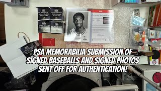 PSA Memorabilia Submission of Signed Baseballs and Signed Photos sent off for authentication!