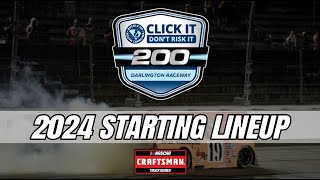 2024 Click It Don't Risk It 200 at DARLINGTON | NASCAR Truck Series STARTING LINEUP