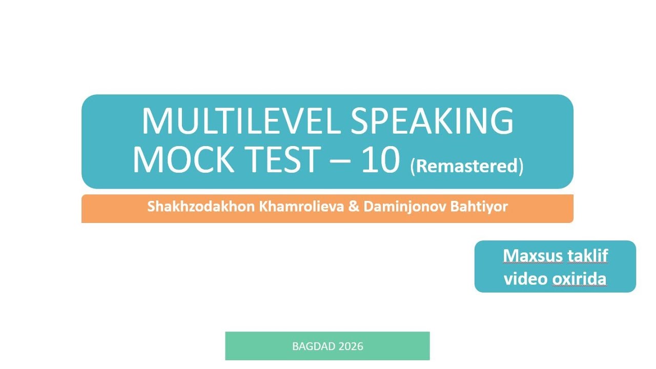 Multilevel Speaking Practice 10 - Remastered ( without answers ) - YouTube