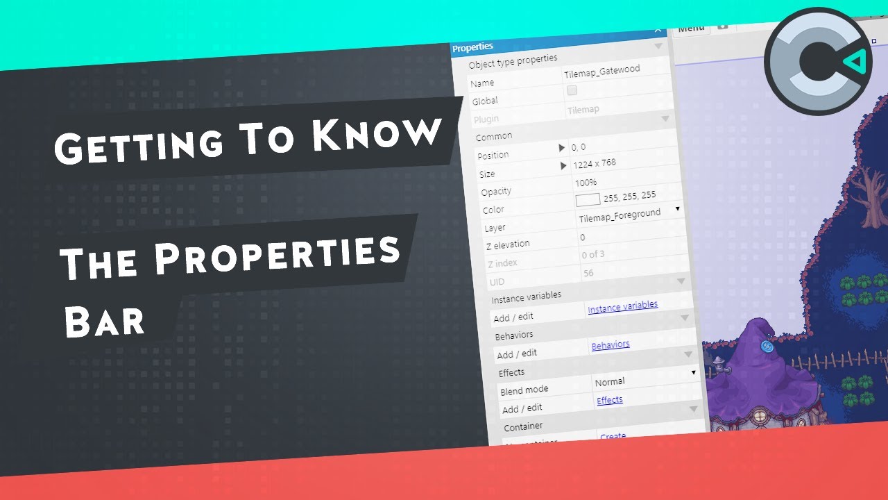 Getting to know Construct 3 The Properties Bar YouTube