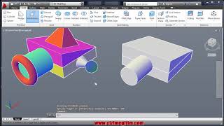 AutoCAD  3d katı objeler