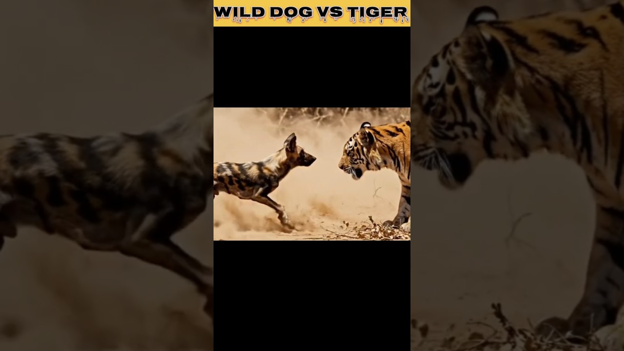 जंगली कुत्ता और बाघ की लड़ाई।wild dog vs tiger 