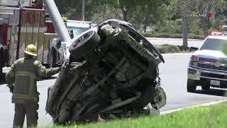 Fatal Vehicle Wrapped Around Pole / Jurupa Valley   7.20.19